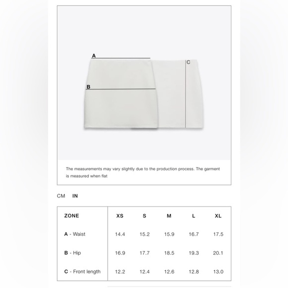 🦋Bloggers Favorite🦋 NWT Zara Satin Effect Bow Accent Mini Skirt Size M - Picture 16 of 16